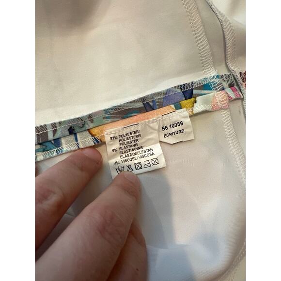 Derhy Big Flowers Dress Multi-Colored Colorful Summer Wedding Sleeveless Medium - Picture 8 of 10